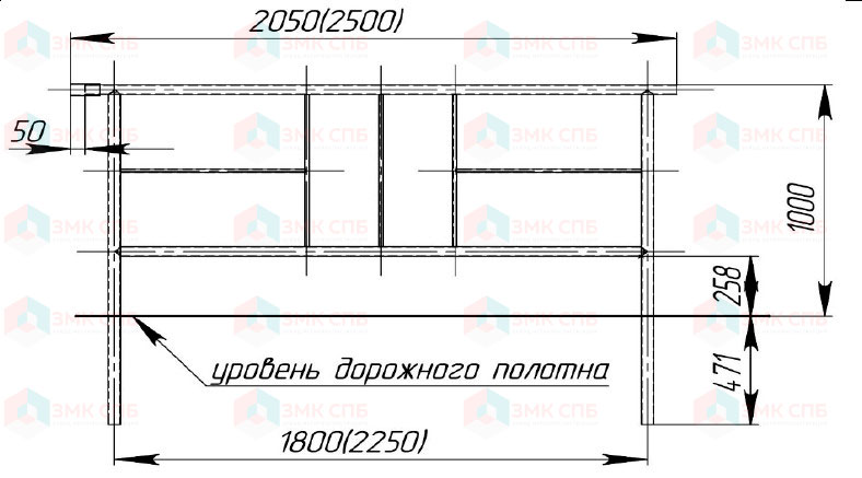 Ограждение пешеходное ОПО-Д/(Ж2-1) по СТО купить | ЗАВОД ЗМК СПБ